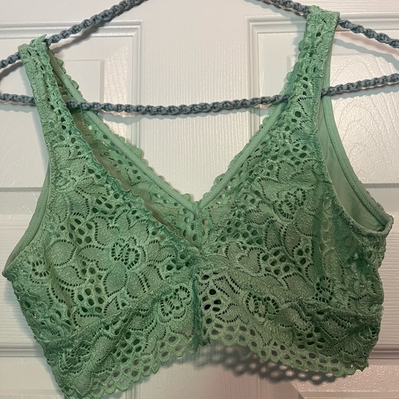 AERIE Lace Bralette Teal - Picture 1 of 3
